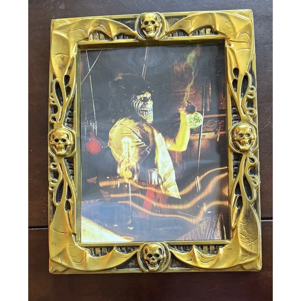 Set of 3 Vintage Plastic Gothic 3D Alchemy Image Change Haunted Pictures 12x15